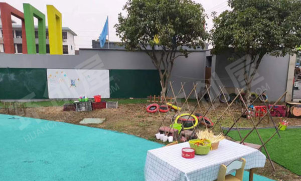 幼儿园户外美工区环创水乡特色古色古香图片
