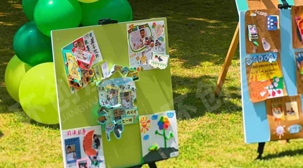 幼儿园户外春日展板我们的阅读故事图片