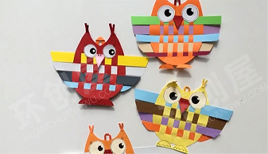 幼儿园美工区猫头鹰小手工图片