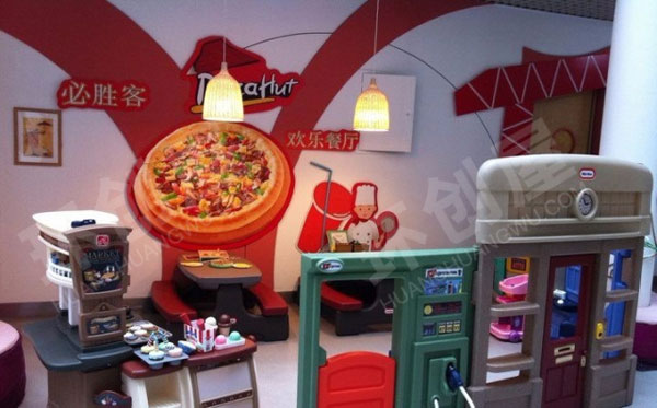 幼儿园角色游戏必胜客披萨店图片