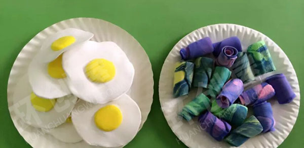 幼儿园角色游戏美工材料手工制作美食图片