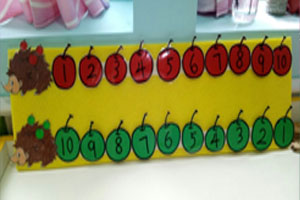 幼儿园益智区颠倒的数字宝宝图片3张