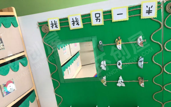 幼儿园益智区区域墙面自制玩教具图片