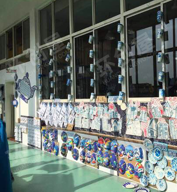 幼儿园韵味青花主题展板主题墙图片