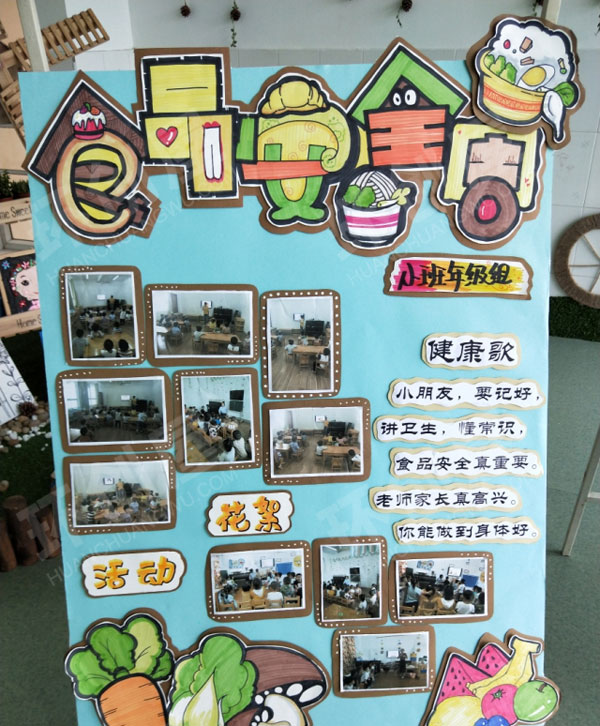 幼儿园食品安全周展板主题墙图片