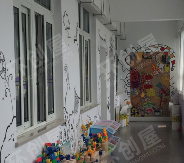 幼儿园墙面布置简单的线条涂鸦图片
