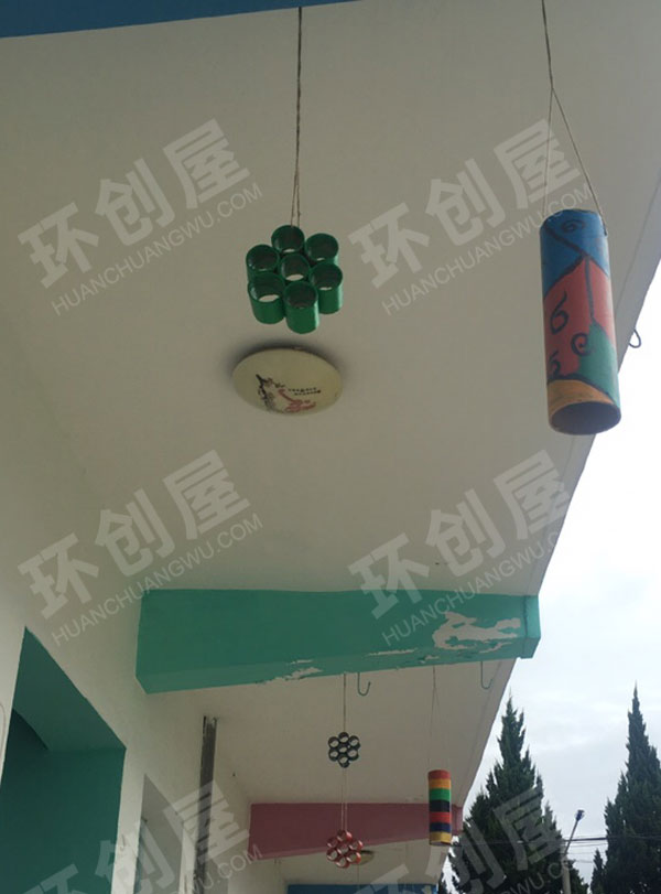 幼儿园废物利用纸筒吊饰图片