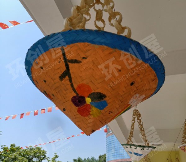 幼儿园斗笠彩绘挂饰图片