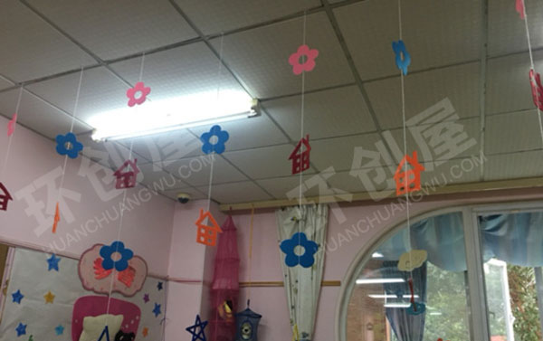 幼儿园卡纸花朵挂饰图片