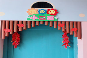 幼儿园新年门挂饰图片2张