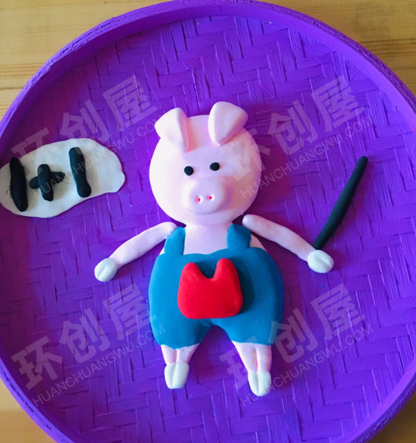 幼儿园十二生肖粘土创意作品展示图片