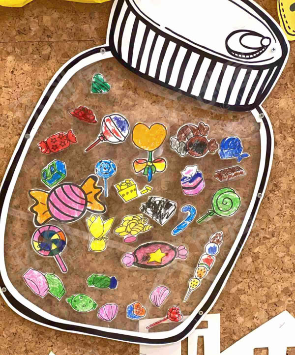 幼儿园作品展示缤纷糖果图片