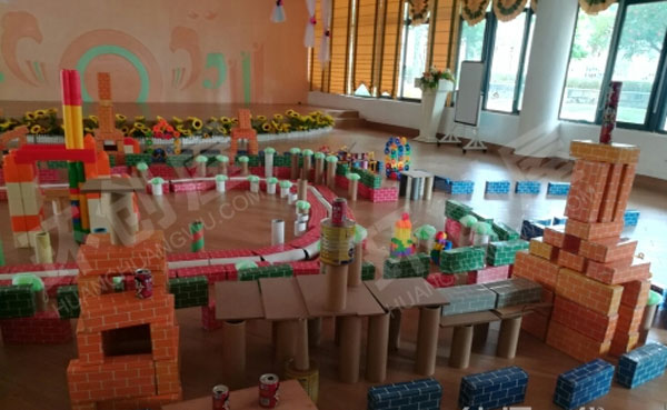 幼儿园建构区结构游戏我心目中的小学图片