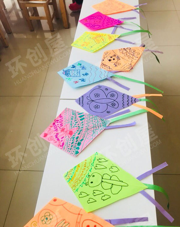 幼儿园美工区清明节风筝图片