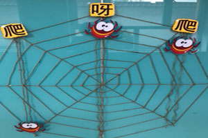 幼儿园科学区墙面滚一滚爬一爬图片2张