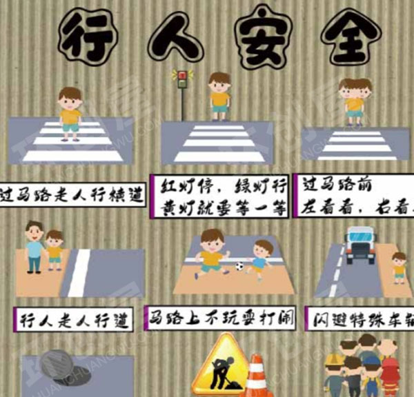幼儿园交通安全主题墙图片
