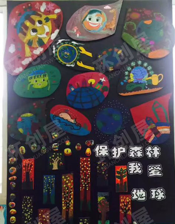 幼儿园我们爱地球环保主题墙图片