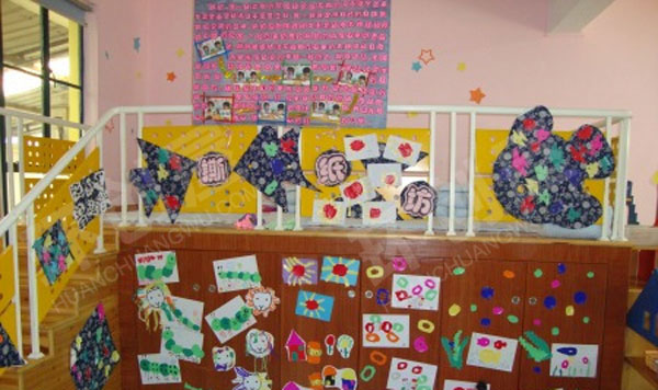 幼儿园民间美术特色墙面布置图片