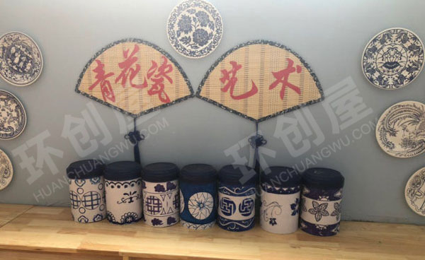 幼儿园楼梯间中国风文化墙面布置图片
