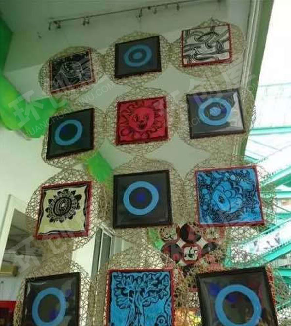 幼儿园多种多样的作品展示吊饰图片