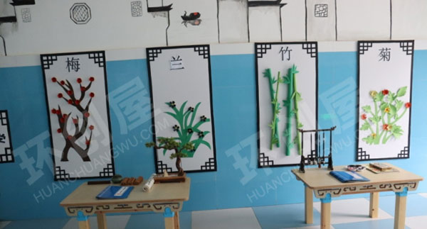 幼儿园中国风水墨吊挂饰图片