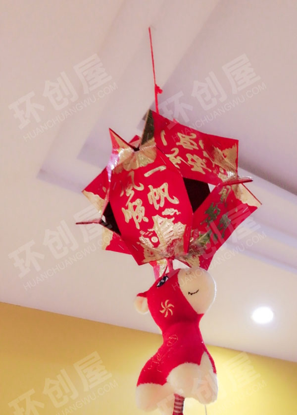 幼儿园走廊红包制作手工灯笼吊饰图片
