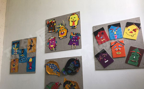 幼儿园走廊墙面废物利用创意画作品图片