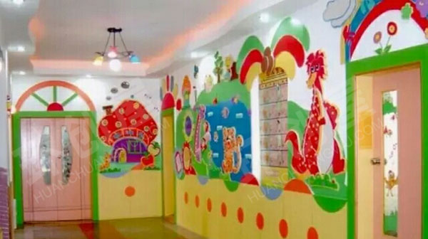 幼儿园卡通动物乐园门窗装饰图片