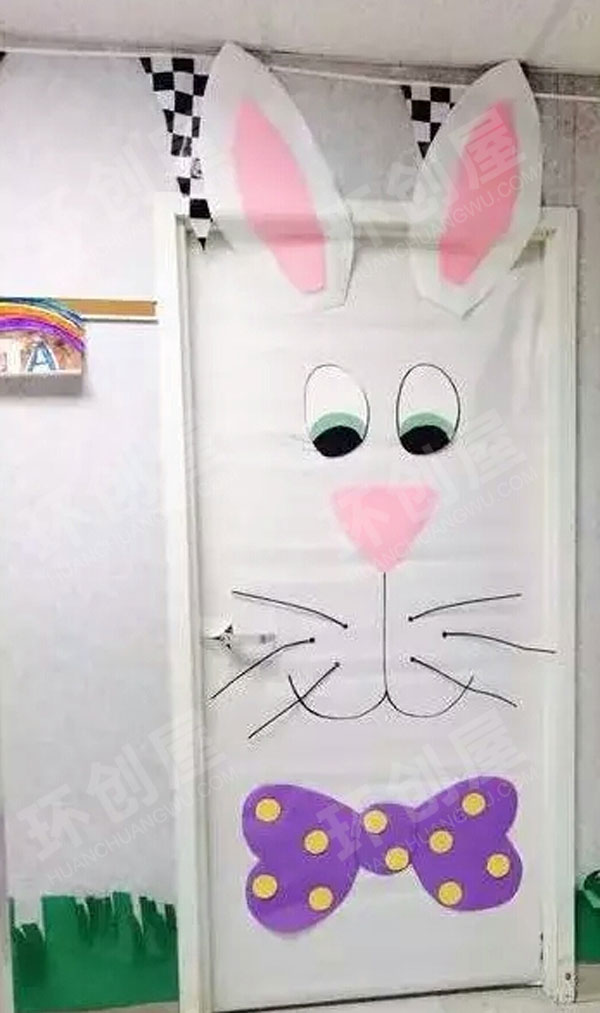 幼儿园卡通动物乐园门窗装饰图片