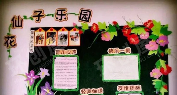 幼儿园卡通好看家园联系栏图片