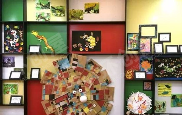 幼儿园创意美术室作品展示图片