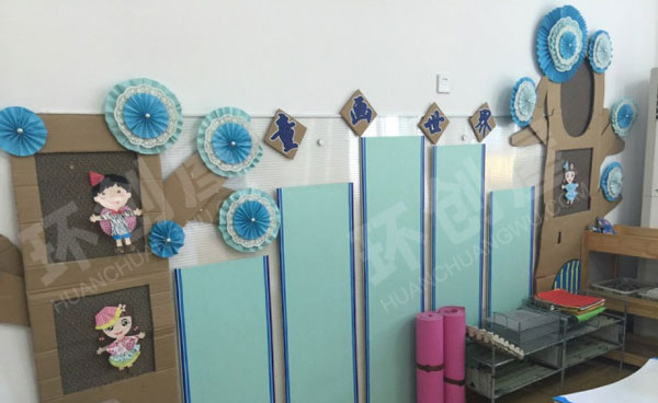 幼儿园废物利用纸箱作品展示图片