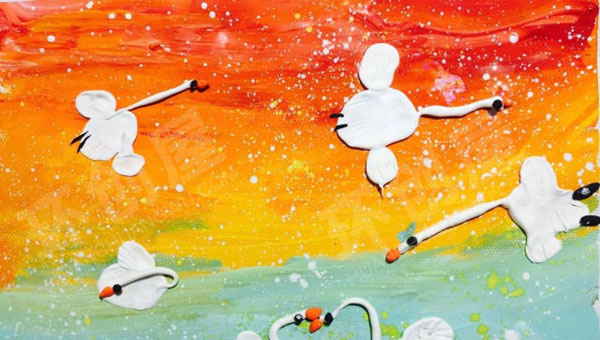 幼儿园创意美术色彩搭配作品展示图片