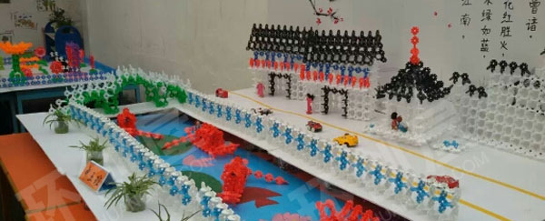 幼儿园建构区雪花积木搭建作品图片