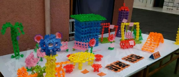幼儿园建构区雪花积木搭建作品图片