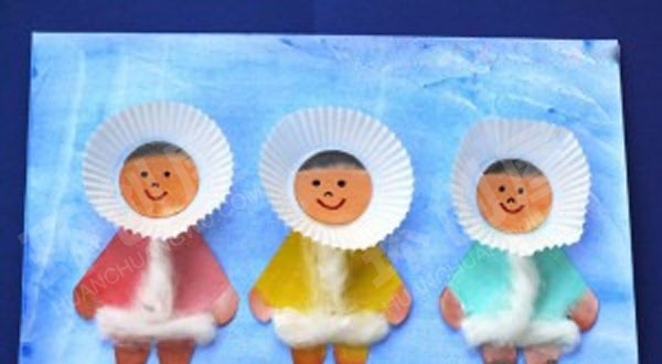 幼儿园美工区冬季主题手工小雪人图片