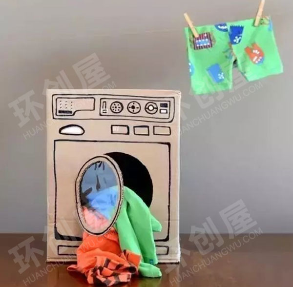 幼儿园美工区废物利用纸箱大变身图片