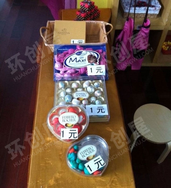 幼儿园角色游戏店铺巧克力店图片