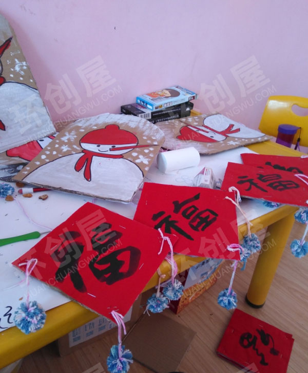 幼儿园冬季吊挂饰图片