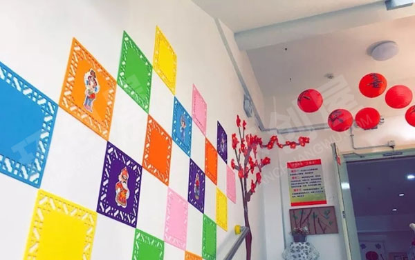 幼儿园中国文化走廊楼梯设计图片