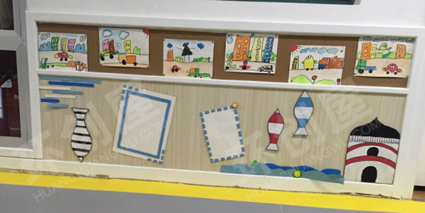 幼儿园走廊墙面废物利用作业墙图片
