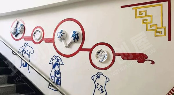 幼儿园中国文化走廊楼梯设计图片