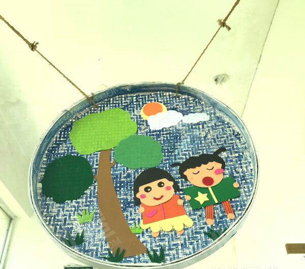 幼儿园走廊海绵纸吊饰我上小学啦图片