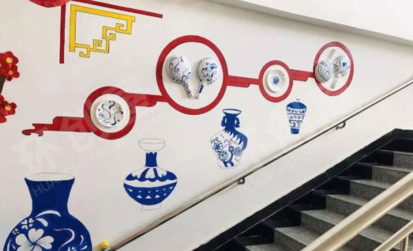 幼儿园中国文化走廊楼梯设计图片