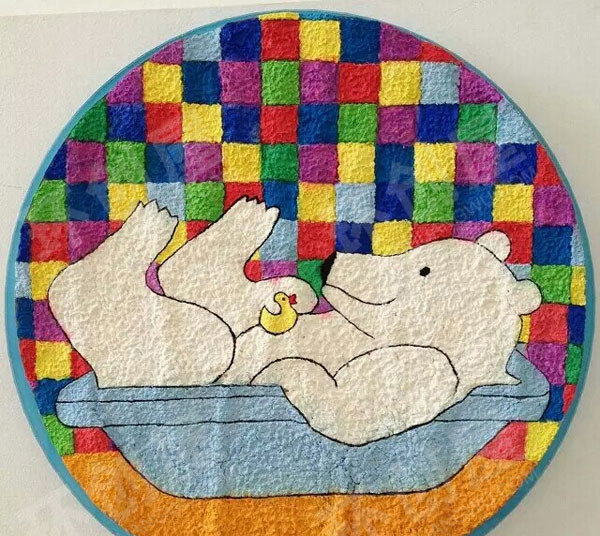 幼儿园楼梯海绵纸卡通作品展示图片