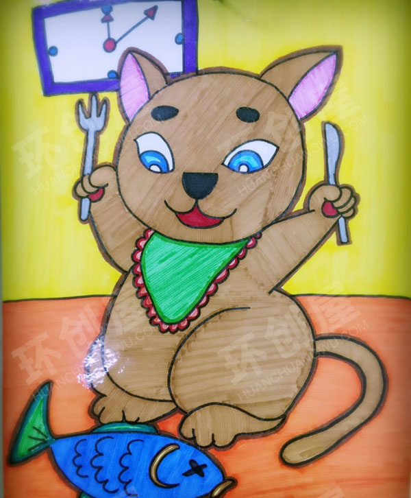 幼儿园各种风格绘画成长手工作品展示图片