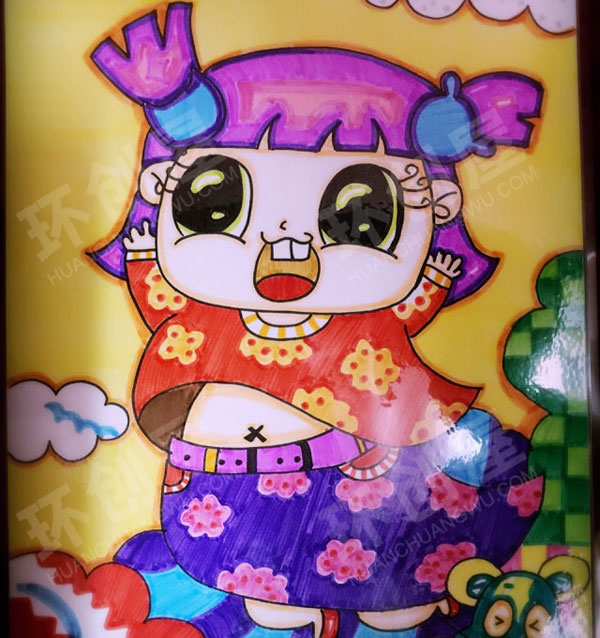 幼儿园各种风格绘画成长手工作品展示图片