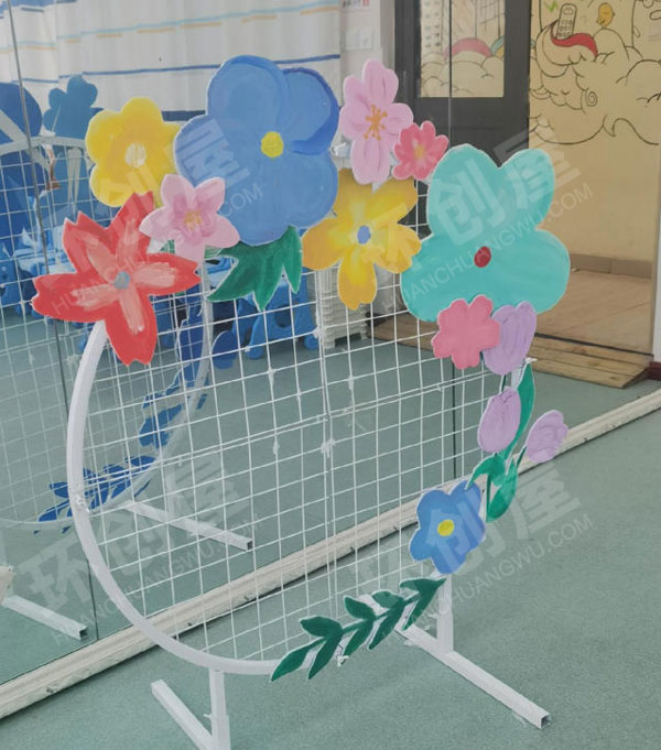 幼儿园户外环创KT板小清新风花朵图片