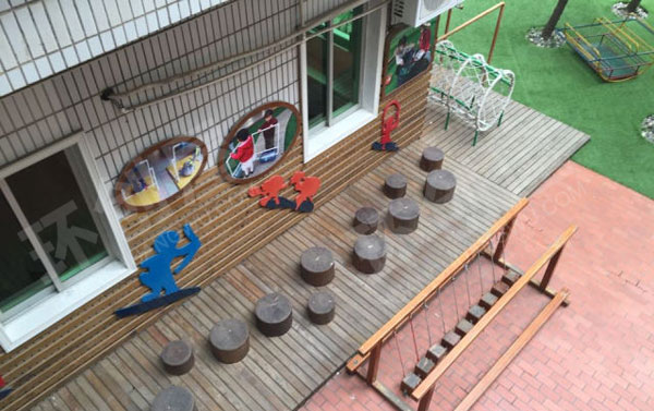幼儿园户外环创小小休息区图片
