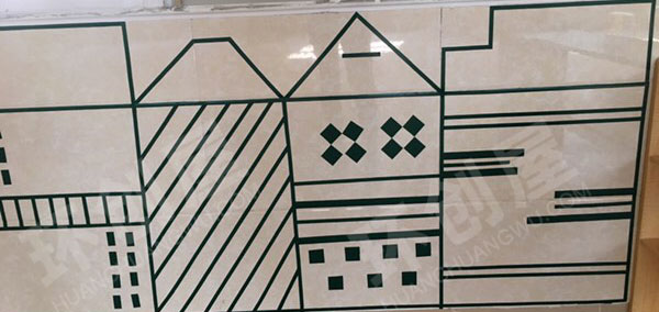 幼儿园建构区简易线条建筑墙面画图片